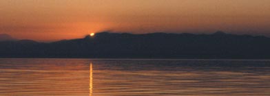 US Ports: Fauntleroy, WA. Puget Sound Sunset